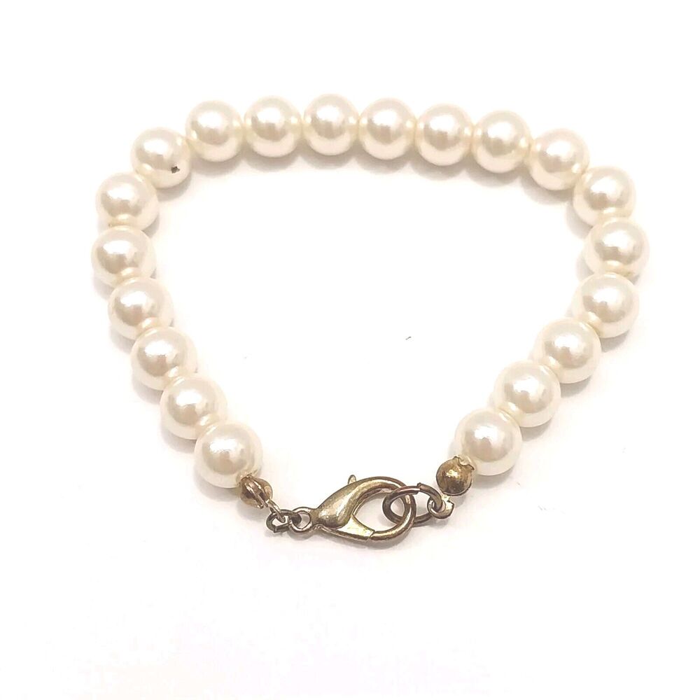Vintage Faux Pearl Bracelet NICE #J004